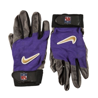 Jamie Sharper Game Worn Super Bowl XXXV Baltimore Ravens Gloves (Sharper LOA)